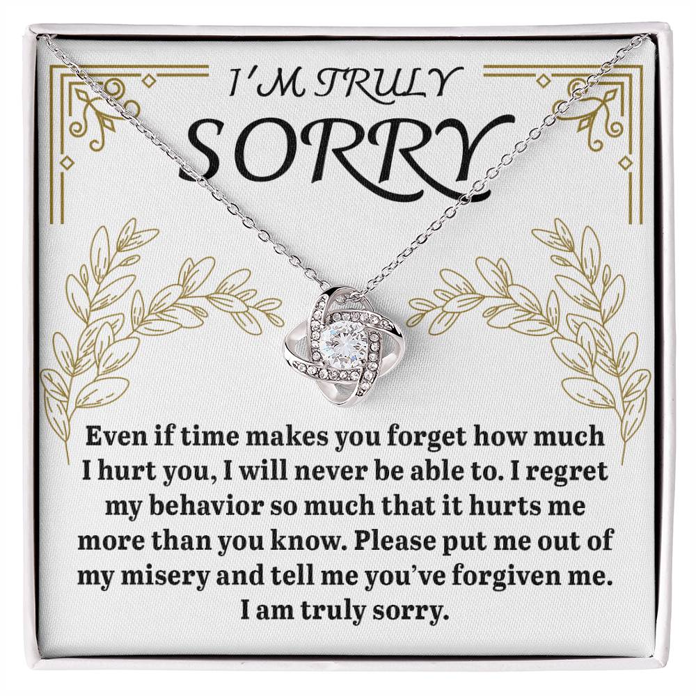Sorry - It Hurts Me - Love Knot Necklace