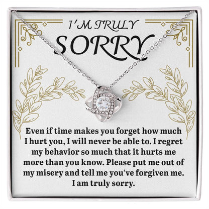 Sorry - It Hurts Me - Love Knot Necklace
