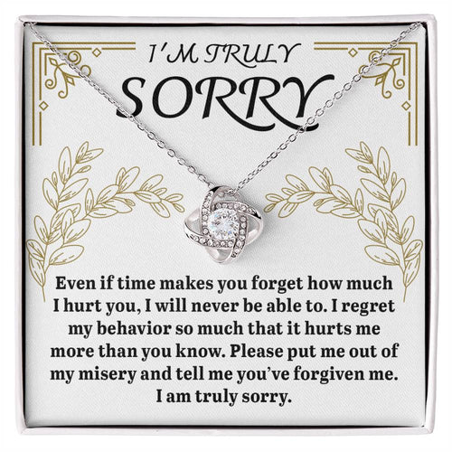 Sorry - It Hurts Me - Love Knot Necklace