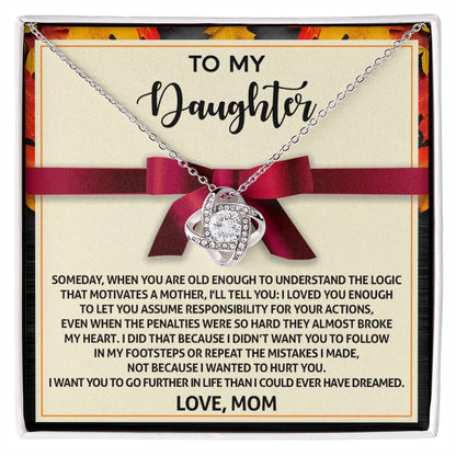 Daughter - Further In Life - Love Knot Necklace
