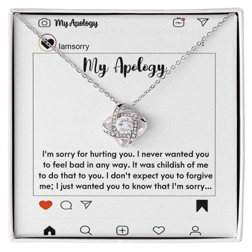 Sorry - My Apology - Love Knot Necklace