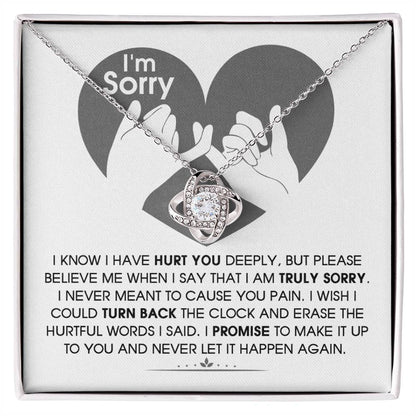 Sorry - Hurtful Words - Love Knot Necklace
