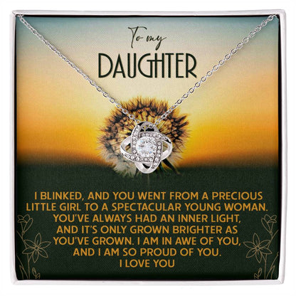 Daughter - Grown Brighter - Love Knot Necklace