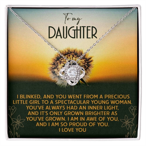 Daughter - Grown Brighter - Love Knot Necklace