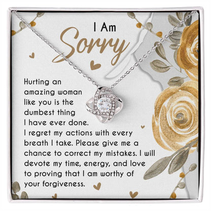 Sorry - Amazing Woman - Love Knot Necklace