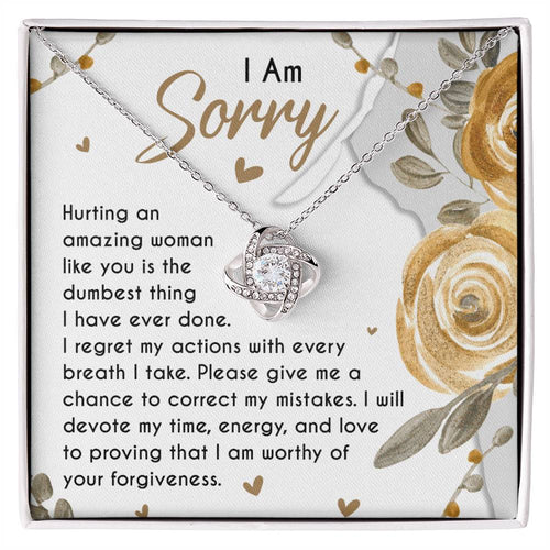 Sorry - Amazing Woman - Love Knot Necklace