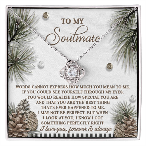 Soulmate - Perfectly Right - Love Knot Necklace