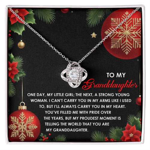 Granddaughter - Proudest Moment - Love Knot Necklace