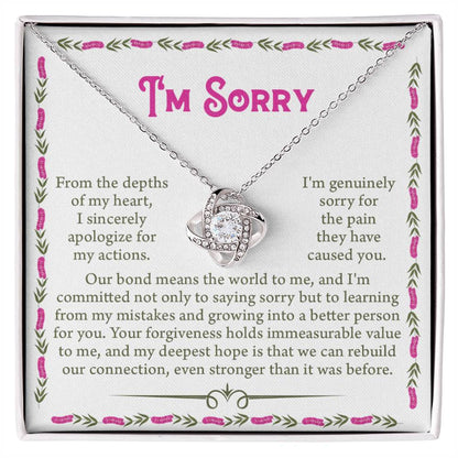 Sorry - A Better Person - Love Knot Necklace