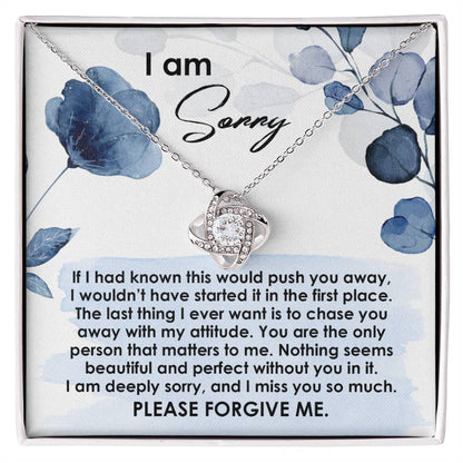 Sorry - Push You Away - Love Knot Necklace