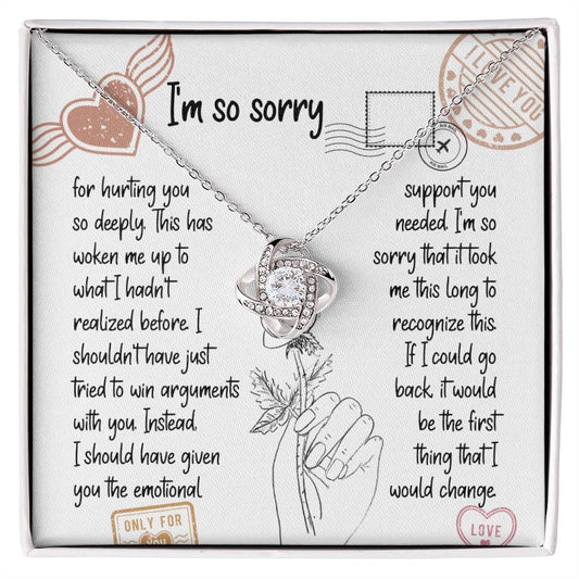 Sorry - Emotional Support - Love Knot Necklace