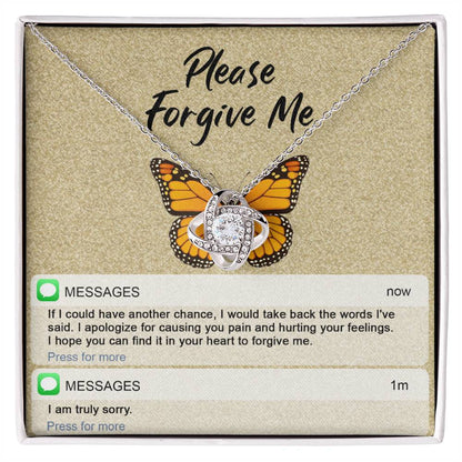 Sorry - In Your Heart - Love Knot Necklace