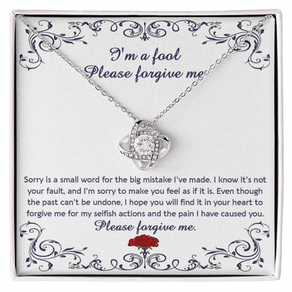 Sorry - I'm A Fool - Love Knot Necklace