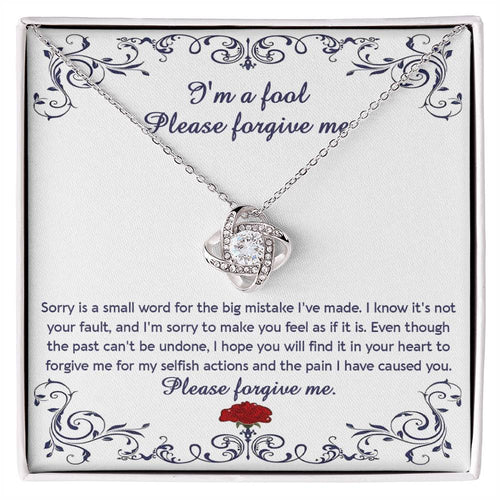 Sorry - I'm A Fool - Love Knot Necklace