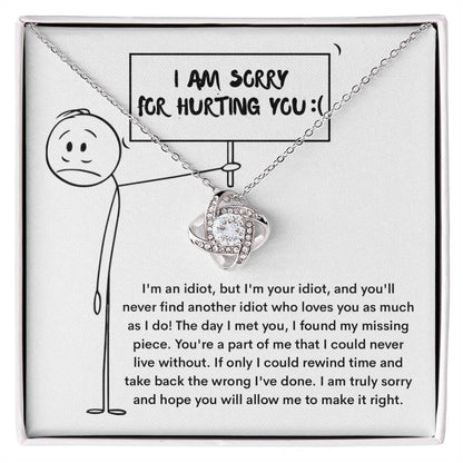 Sorry - Missing Piece - Love Knot Necklace