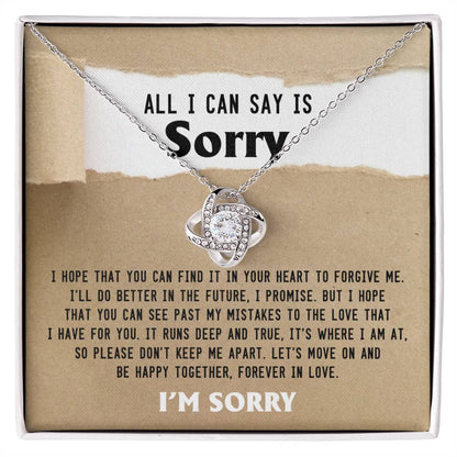 Sorry - Keep Me Apart - Love Knot Necklace