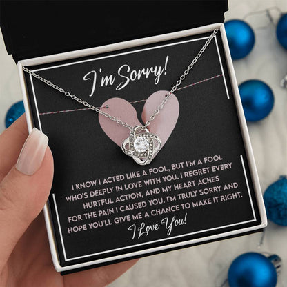 Sorry - Deeply In Love - Love Knot Necklace