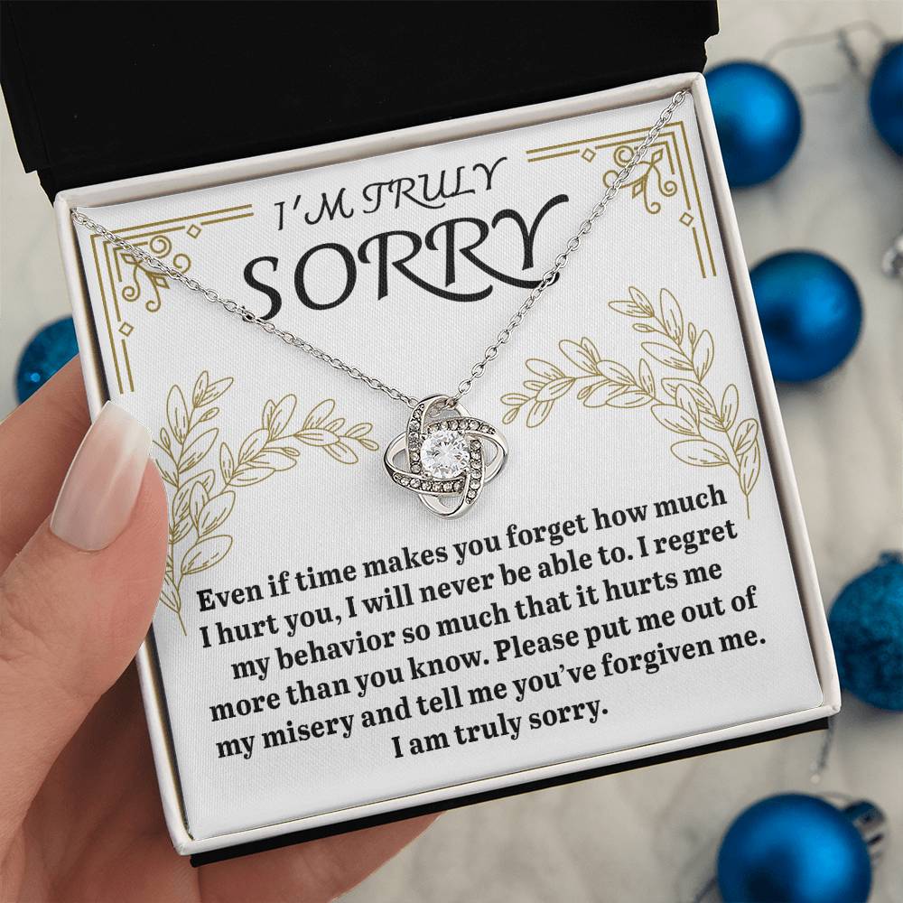 Sorry - It Hurts Me - Love Knot Necklace