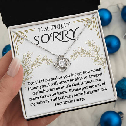 Sorry - It Hurts Me - Love Knot Necklace