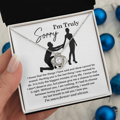 Sorry - My Last Breath - Love Knot Necklace