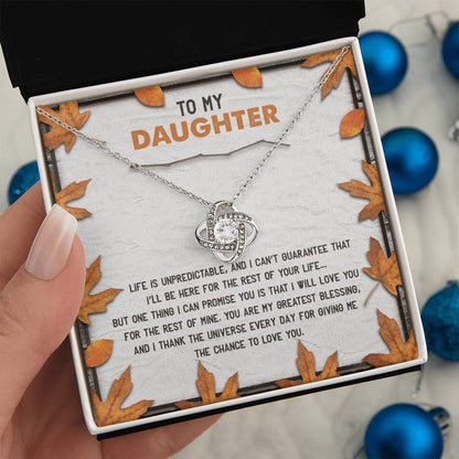 Daughter - My Greatest Blessing - Love Knot Necklace
