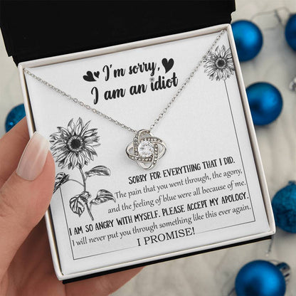 Sorry - Feeling Of Blue - Love Knot Necklace