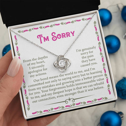 Sorry - A Better Person - Love Knot Necklace