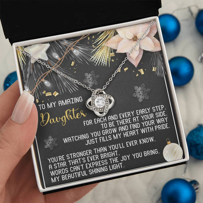 Daughter - Shining Light - Love Knot Necklace