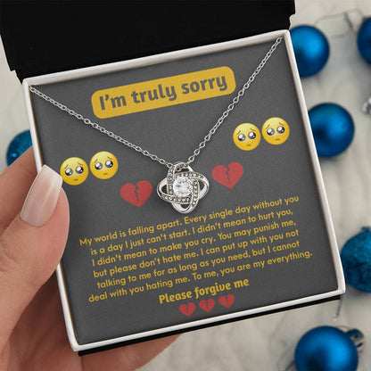 Sorry - Make You Cry - Love Knot Necklace