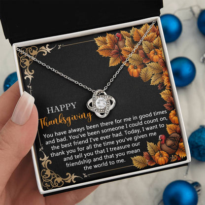 Thanksgiving - Count On - Love Knot Necklace