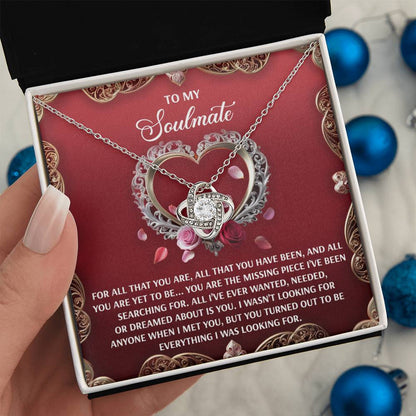 Soulmate - I Met You - Love Knot Necklace