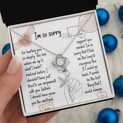 Sorry - Emotional Support - Love Knot Necklace