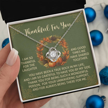 Thanksgiving - By My Side - Love Knot Necklace