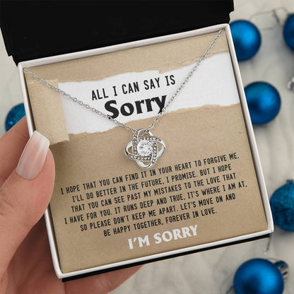 Sorry - Keep Me Apart - Love Knot Necklace