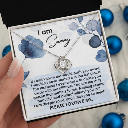 Sorry - Push You Away - Love Knot Necklace