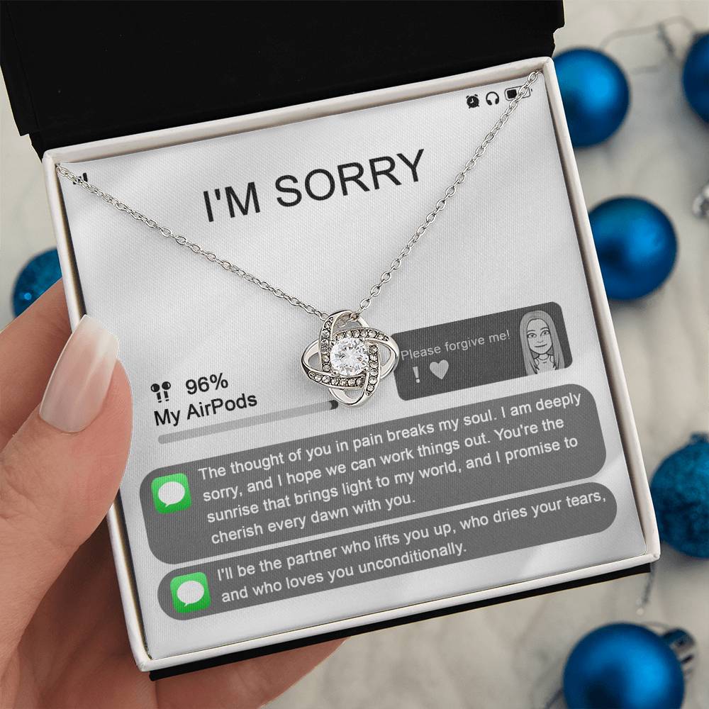 Sorry - Breaks My Soul - Love Knot Necklace