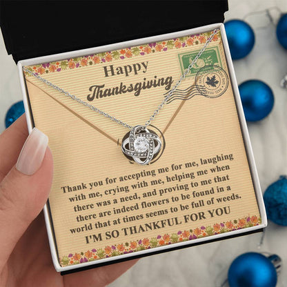 Thanksgiving - Proving To Me - Love Knot Necklace