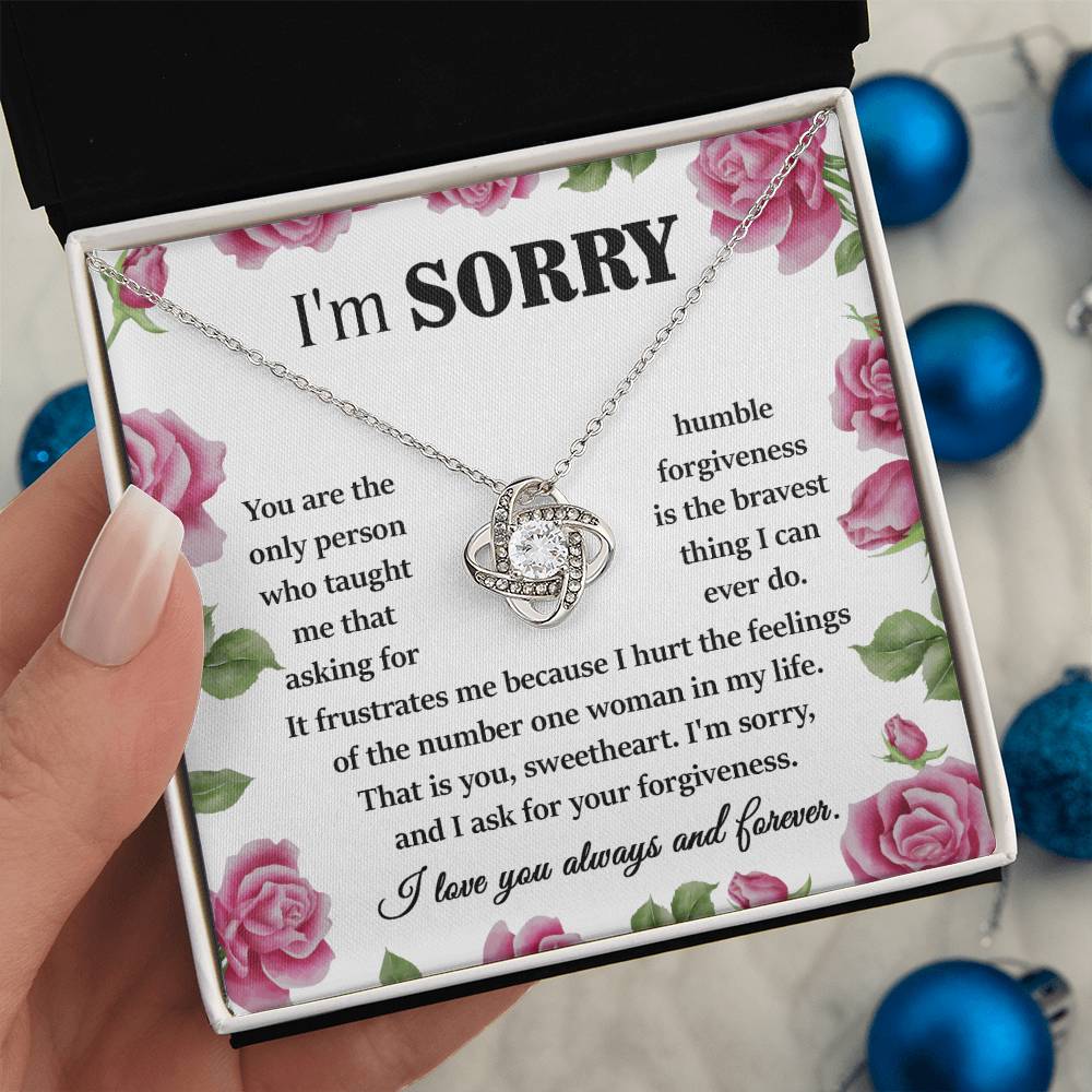 Sorry - Your Forgiveness - Love Knot Necklace