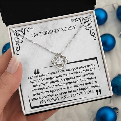 Sorry - Angry With Me - Love Knot Necklace