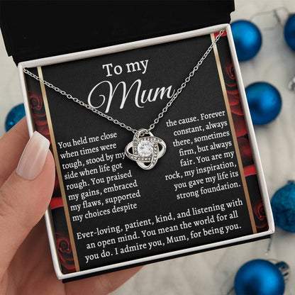 Mom - By My Side - Love Knot Necklace