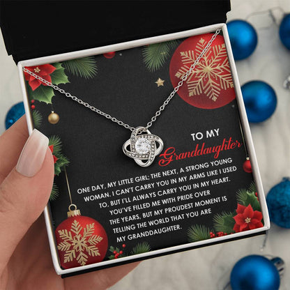 Granddaughter - Proudest Moment - Love Knot Necklace