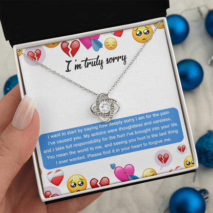 Sorry - How Deeply Sorry - Love Knot Necklace