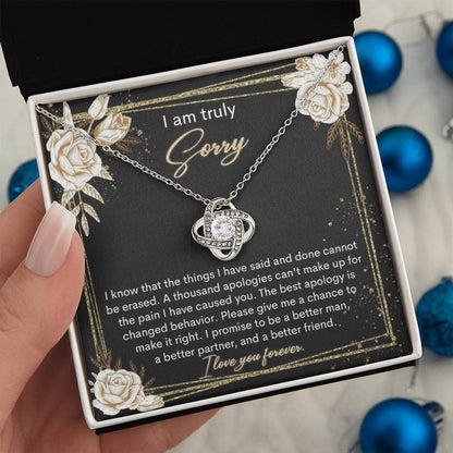 Sorry - Cannot Be Erased - Love Knot Necklace