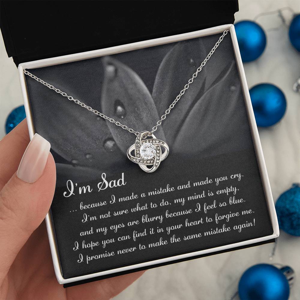 Sorry - Feel So Blue - Love Knot Necklace