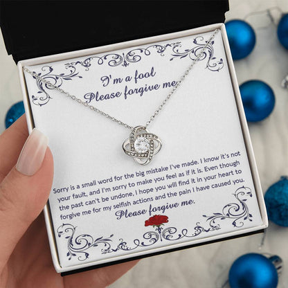 Sorry - I'm A Fool - Love Knot Necklace