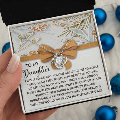 Daughter - Saying A Word - Love Knot Necklace