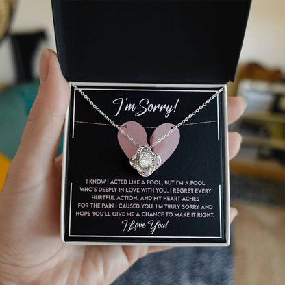 Sorry - Deeply In Love - Love Knot Necklace