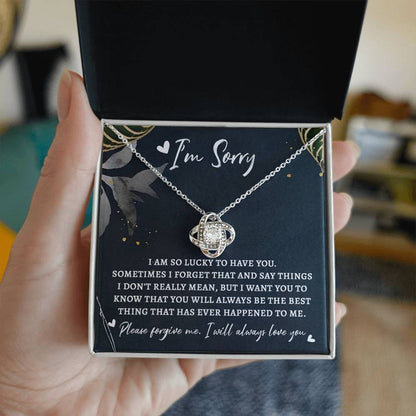 Sorry - The Best Thing - Love Knot Necklace