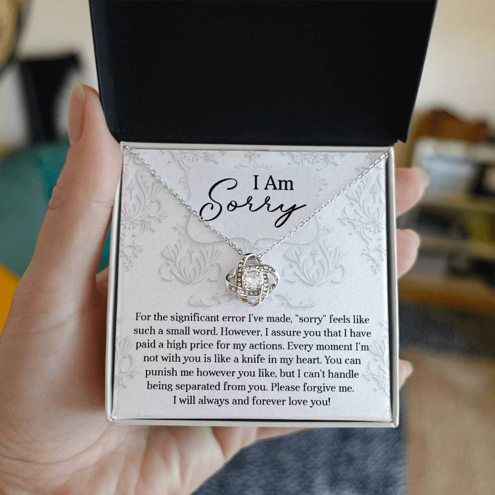 Sorry - Forever Love You - Love Knot Necklace
