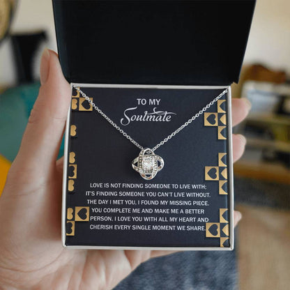 Soulmate - Missing Piece - Love Knot Necklace